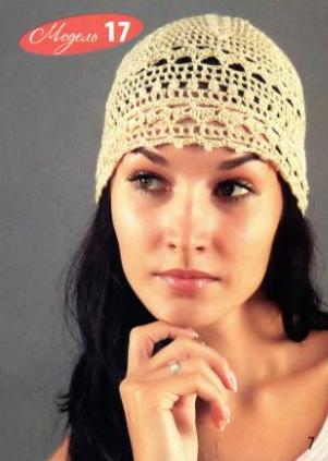 Ажурная летняя шапочка крючком. Ажурная летняя шапочка крючком.