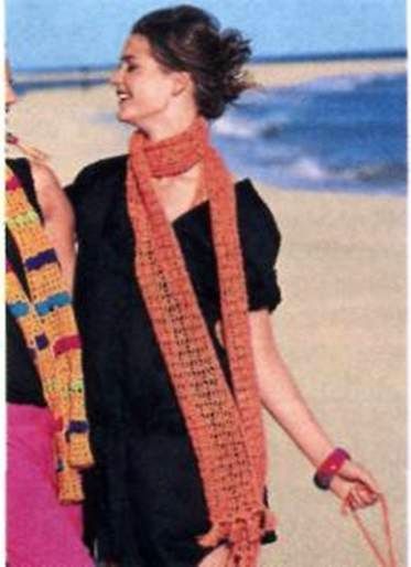  Вязаные шарф и сумка мешок размеры: шарф 22 х 200 см; сумка 28 х 40 см