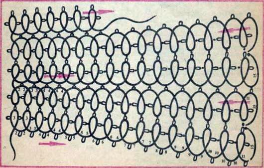  Схемы плетения воротничков