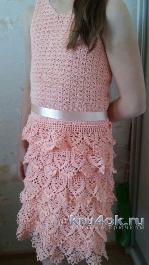 Платье для девочки крючком. Работа Иришкас7 вязание и схемы вязания